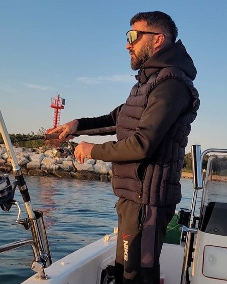 occhiale a mascherina specchiato oro per pesca sportiva in acqua salata