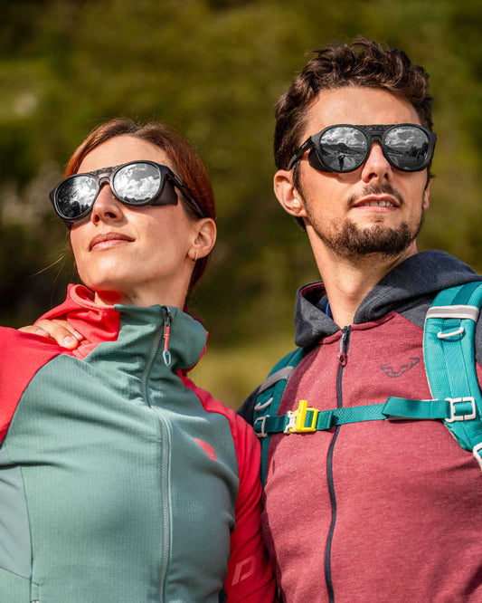 occhiale da alpinismo look retro lenti categoria 4 polarizzate modello alaska