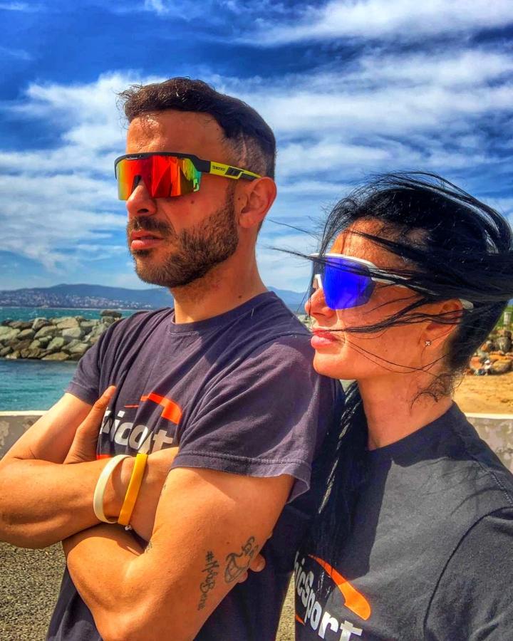 occhiale da running e maratona lente specchiata modello SPEED VENT nero giallo