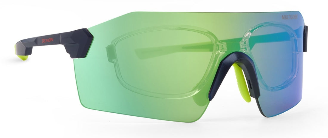 SUPERPIUMA SUPERPIUMA (clip inclusa) Lente specchiata Offroad Nero  Opaco Giallo