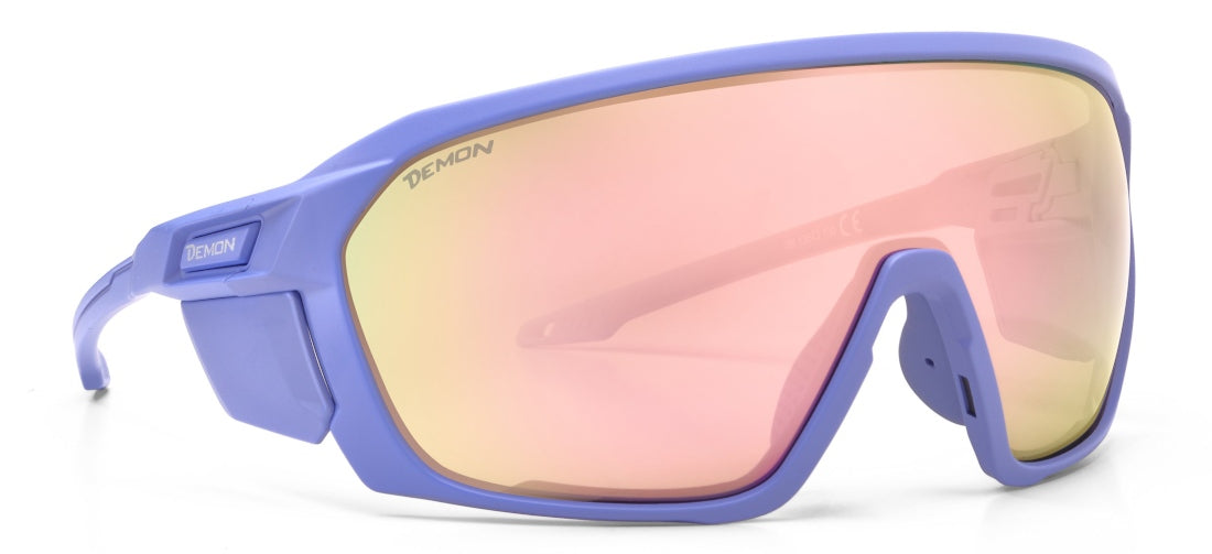 Occhiale donna moda a mascherina specchiata colore lavanda modello ALPEN