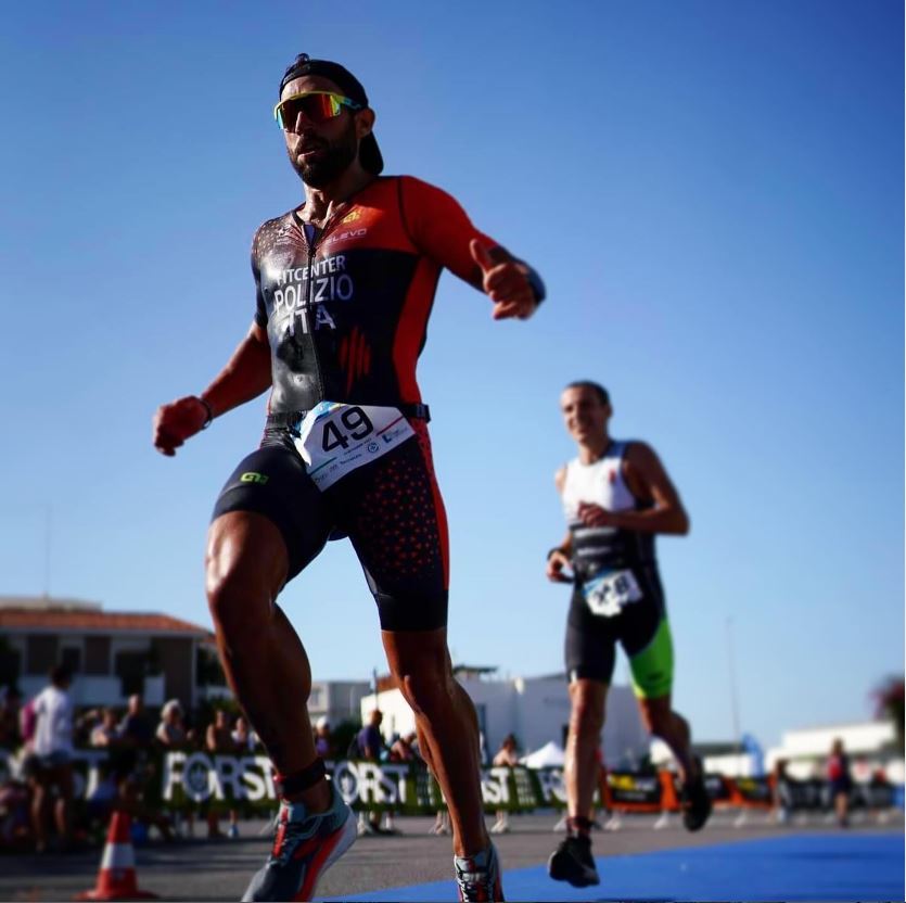 Occhiale per triathlon giallo fluo a mascherina lente specchiata modello SPEED VENT