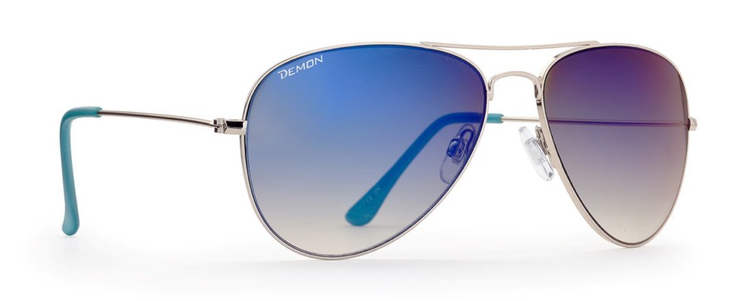 Occhiali a goccia da sole modello 0053 blu argento