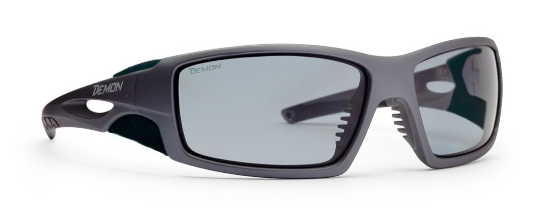 Occhiali da sci e scialpinismo con lenti fotocromatiche polarizzate 2-4 modello dome grigio nero