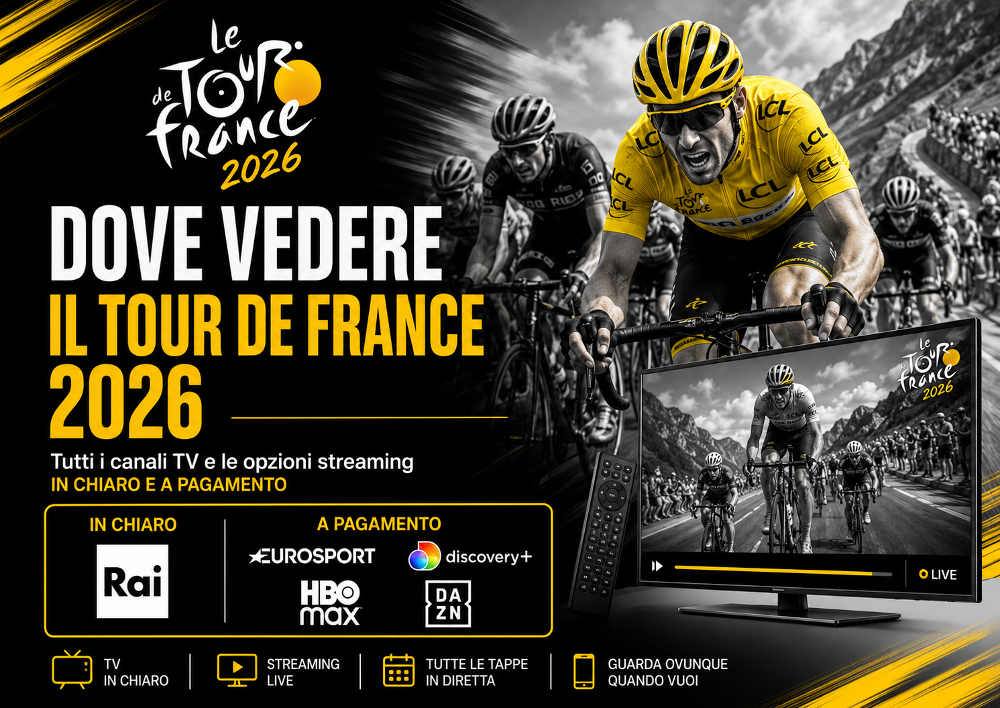 Dove vedere Tour de France 2026