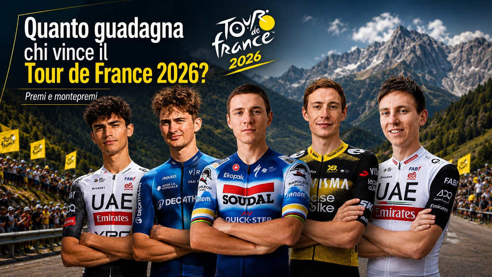 Quanto guadagna chi vince il Tour de France 2026? Premi e montepremi