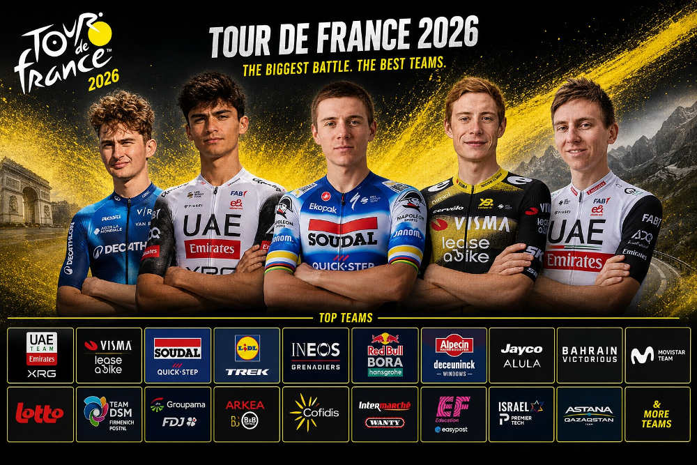 Tutte le squadre Tour de France 2026: team e atleti al via
