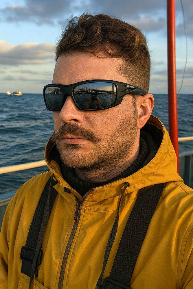 Occhiale da vista per pesca sportiva lente fotocromatica polarizzata specchiata