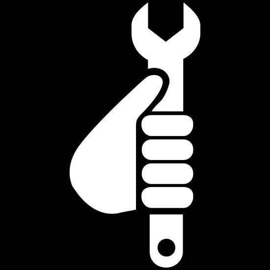 logo icona artigiano strumento chiave inglese maglietta uomo