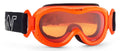 maschera da bambino con lente singola modello snow6 arancio fluo