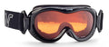 maschera da bambino con lente singola modello snow6 nero lucido