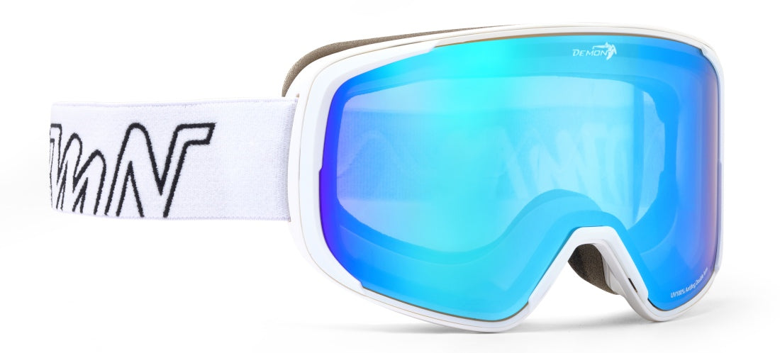 maschera da neve da vista per occhiali graduati lente arancio specchio blu modello PROVIDER