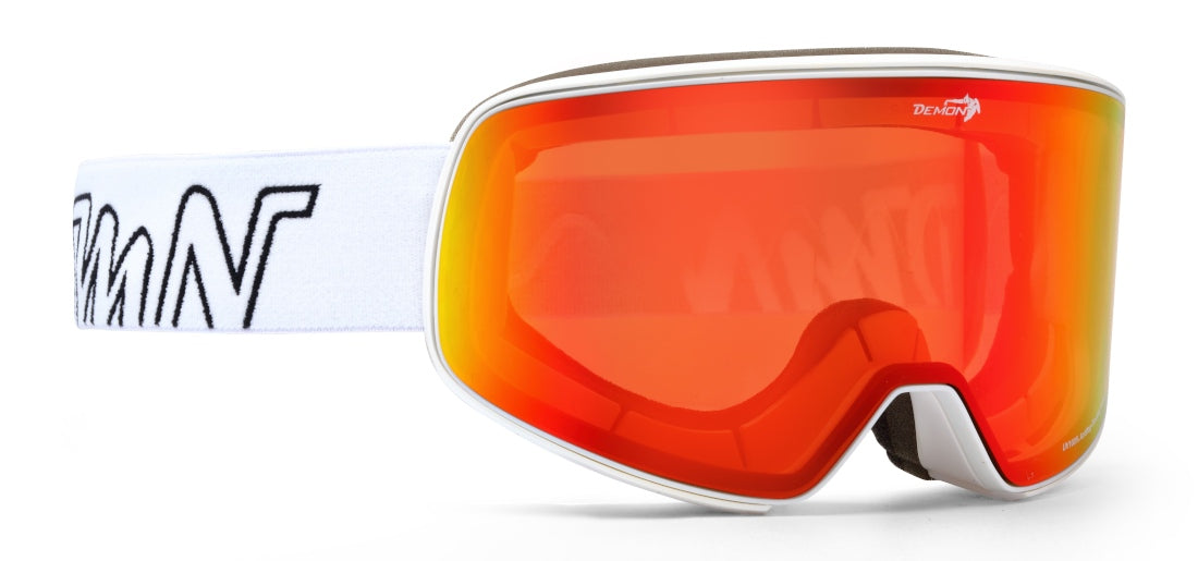Maschera da neve donna da vista otg con lente arancio specchiata rossa soular