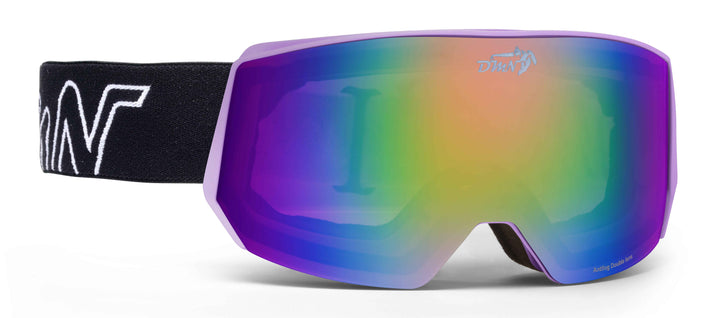maschera da ragazza rosa per sci e snowboard lente specchiata modello intrepid
