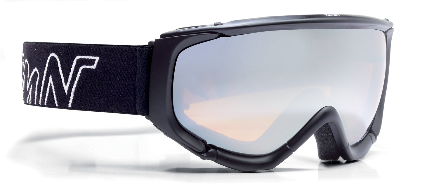 maschera da sci con lente polarizzata total black modello MATRIX