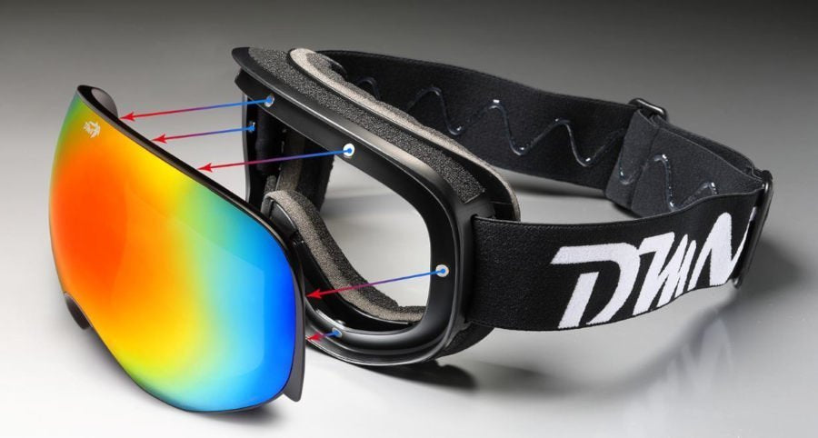 Ski and snowboard goggles with lens magnetica model MAGNET