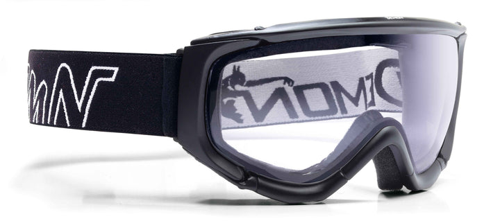 maschera da sci e snowboard con lente trasparente per sciare in notturna o con nebbia e nevicata matrix nero opaco