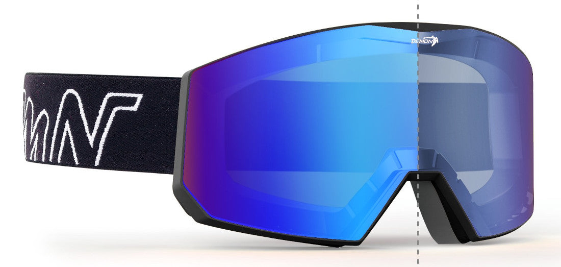 Maschera da sci fotocromatica specchiata blu modello FUTURE otg