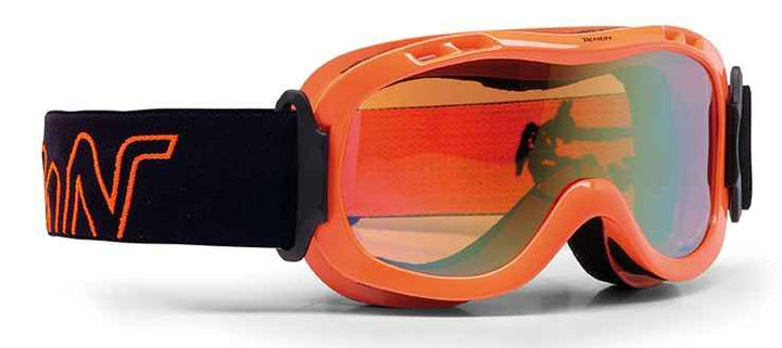 maschera da sci per bambini arancio fluo lente arancio modello magic