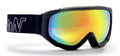 maschera da sci per pista lente specchiata gialla colore nero opaco