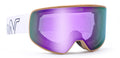 Maschera da sci vista OTG con lente arancio specchiata SOULAR colore matt rose revo blu viola