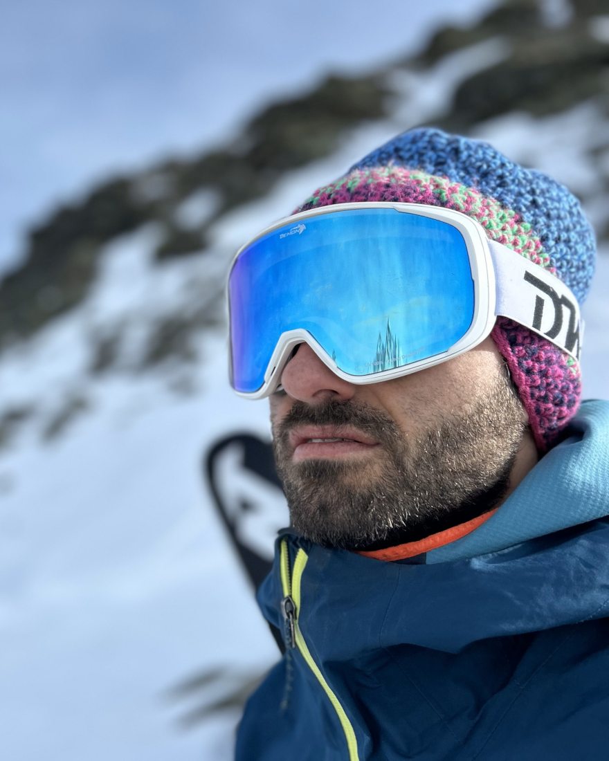Maschera da scialpinismo vista lente specchiata blu modello PROVIDER