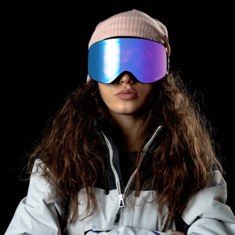 maschera da snowboard specchiata blu modello MASTER