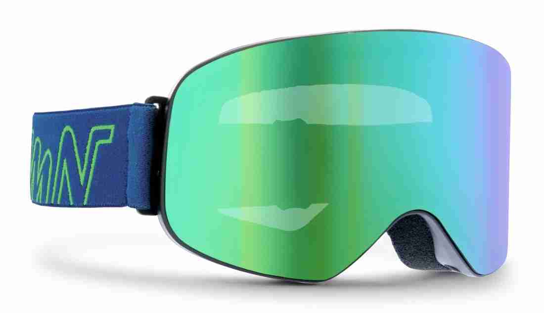Maschera da snowboard lente specchiata verde modello MASTER