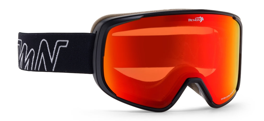 Maschera da snowboard per occhiali da vista lente arancio specchio rosso modello PROVIDER