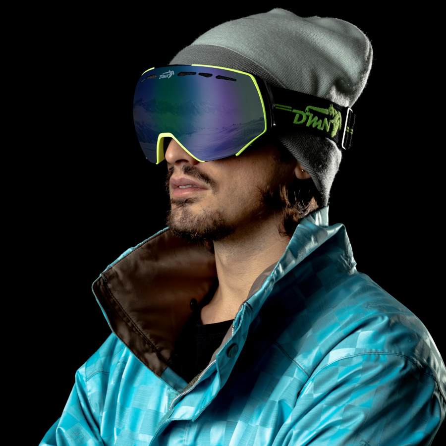 Maschera da snowboard per occhiali da vista lente specchiata modello ALPINER