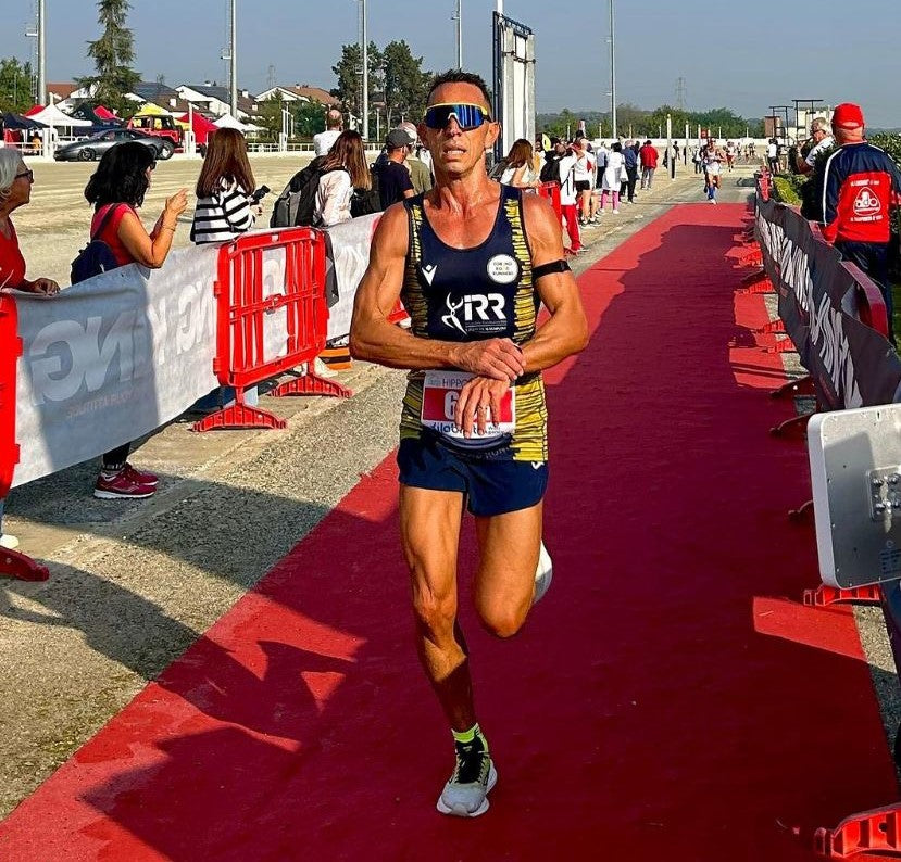 Occhiale a mascherina per running e maratone lente fotocromatica specchiata colore giallo