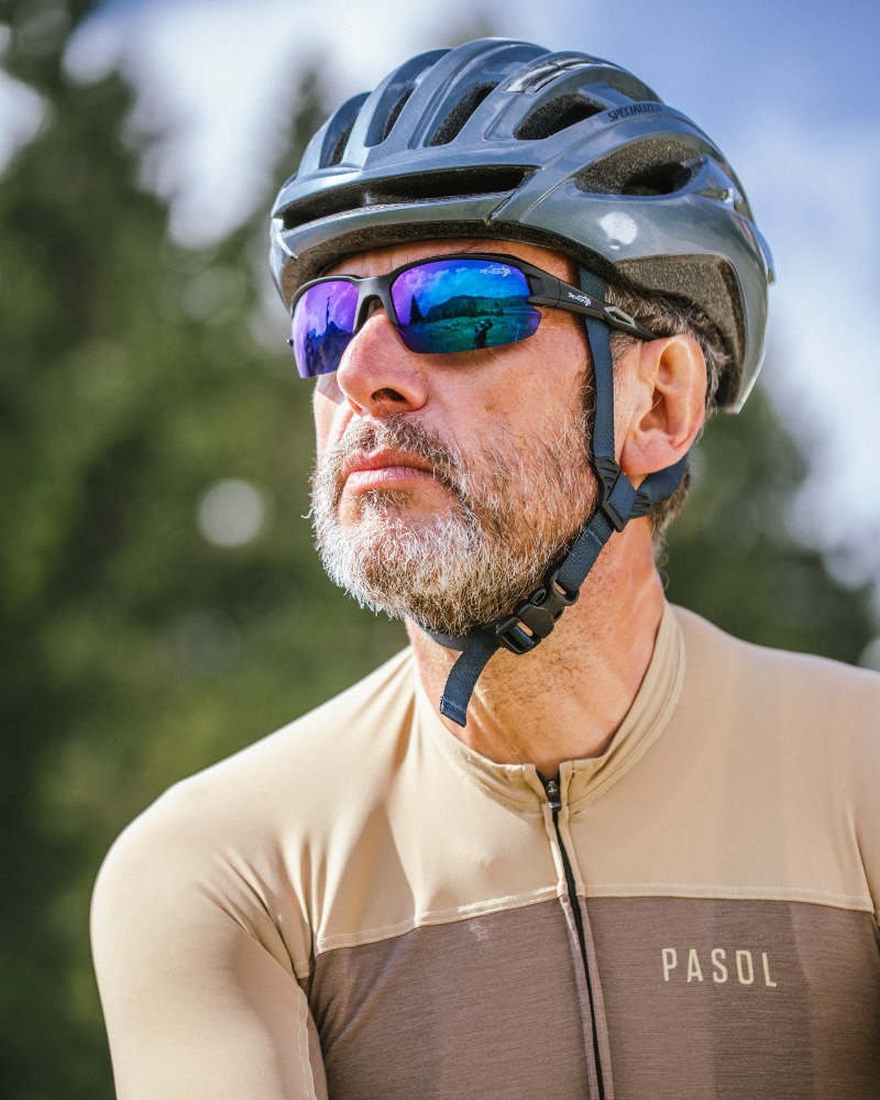 occhiale bifocale da ciclismo con lenti specchiate blu lettura strumenti