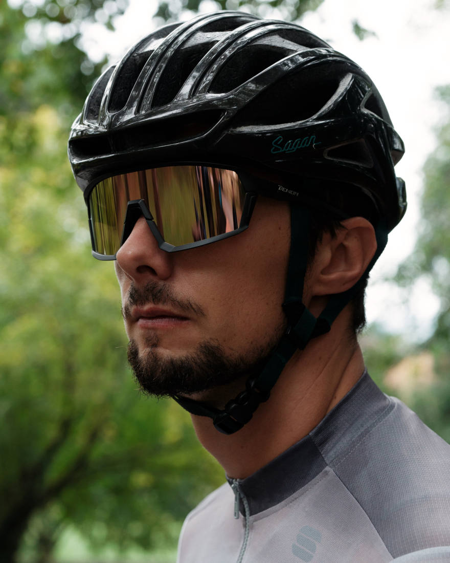 Occhiale ciclismo MTB gravel uomo lente specchiata oro rosa modello GRAVEL