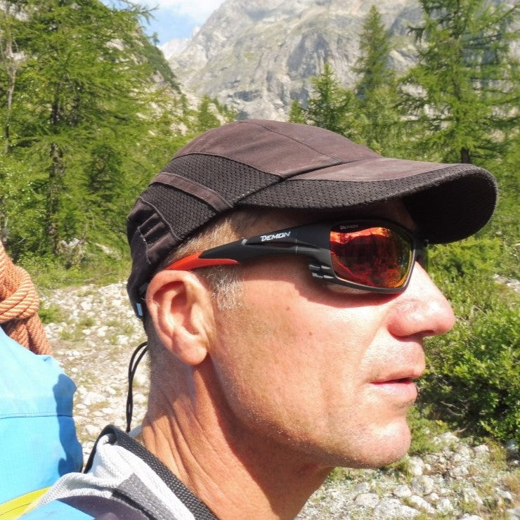 Occhiale da alpinismo fotocromatico specchiato rosso categoria 2-4 modello OUTDOOR