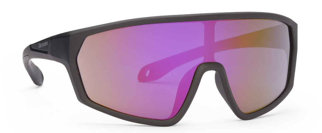 Children's glasses for cycling, rope bike, mtb and all goggle sports, DISTANCE model, purple mirrored lens