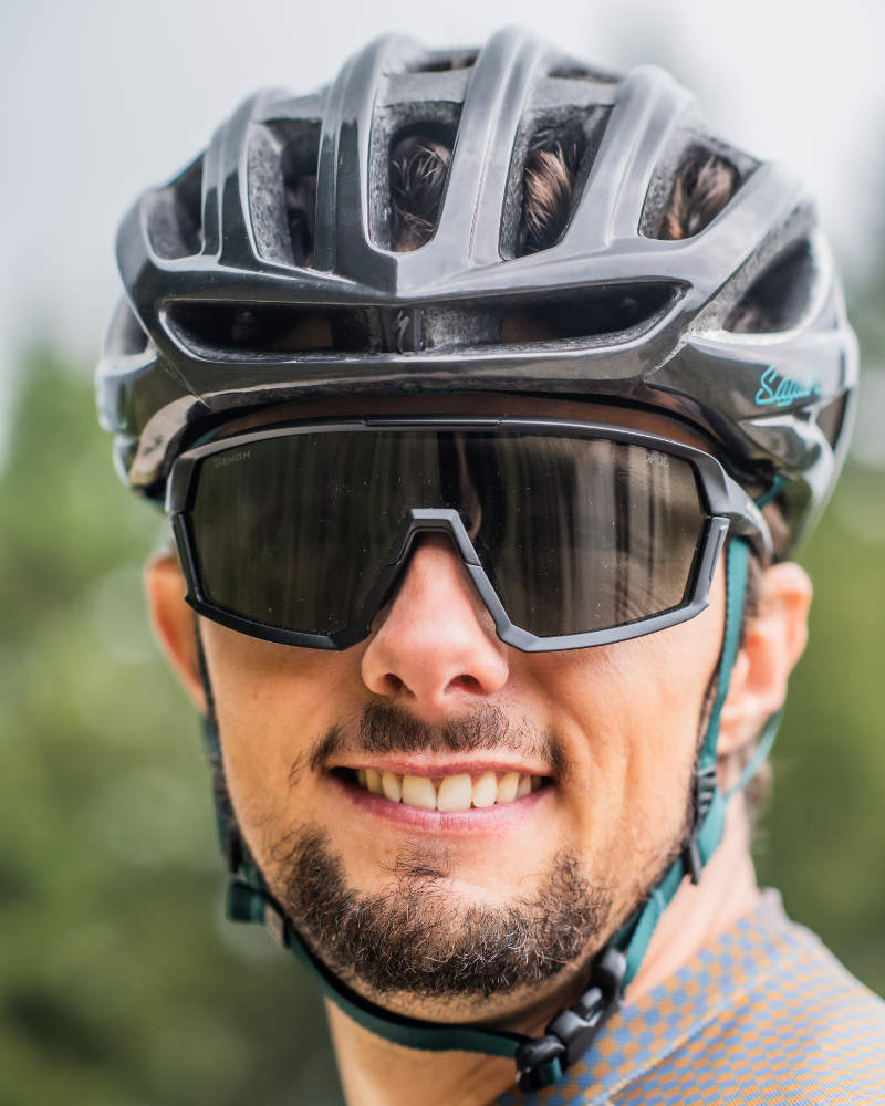 occhiale da ciclismo e MTB a mascherina lente polarizzata