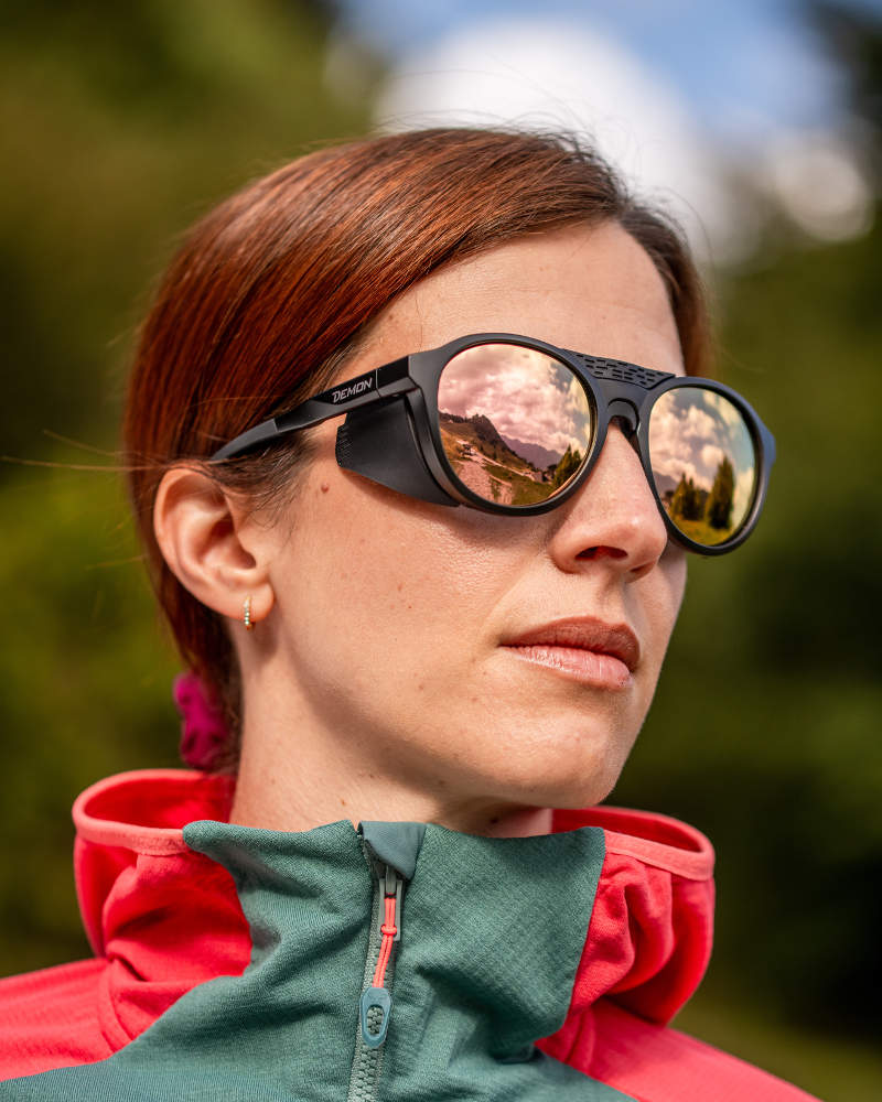 occhiale da donna da montagna per escursionismo alaska retrò protezione UV