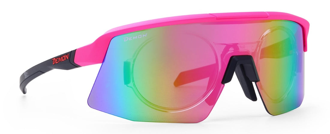 occhiale da donna da vista per ciclismo colore fucsia modello ROUBAIX per lenti monofocali e progressive