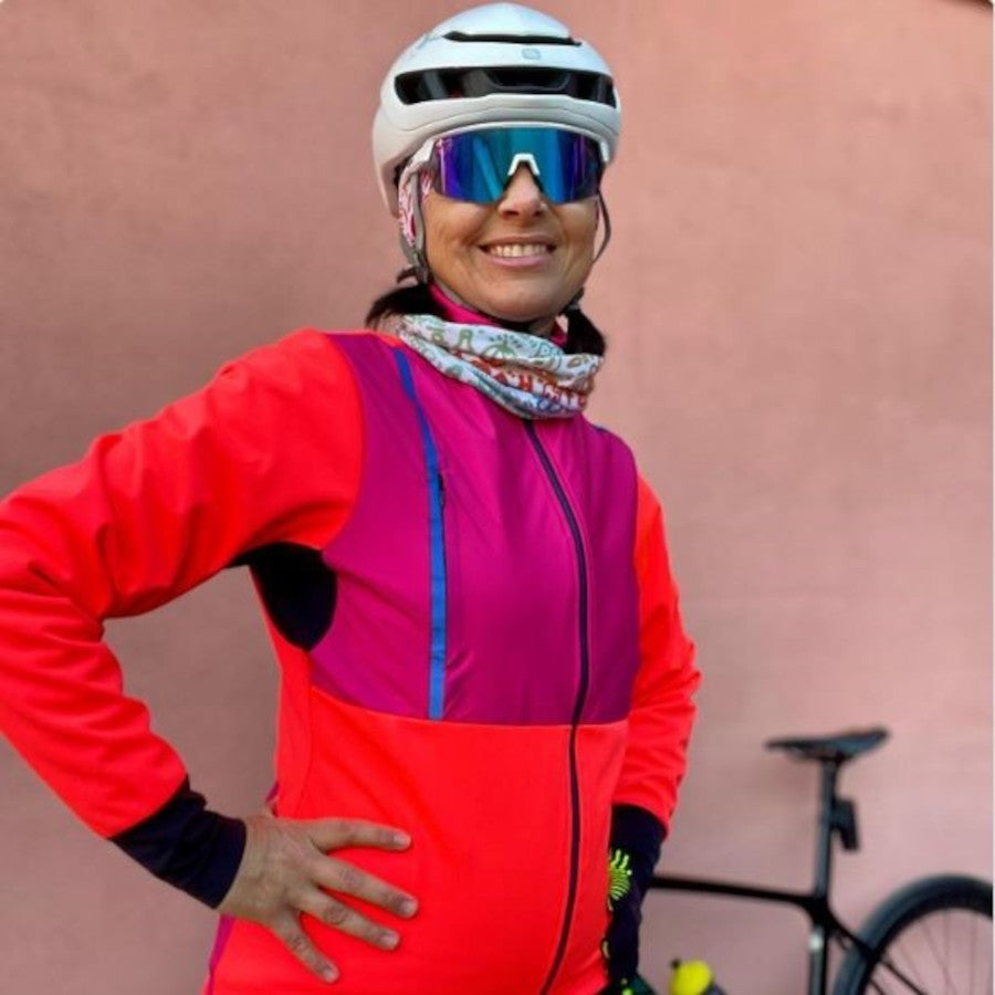 Occhiale da donna da vista per ciclismo su strada e mountain bike lente specchiata modello GRAVEL