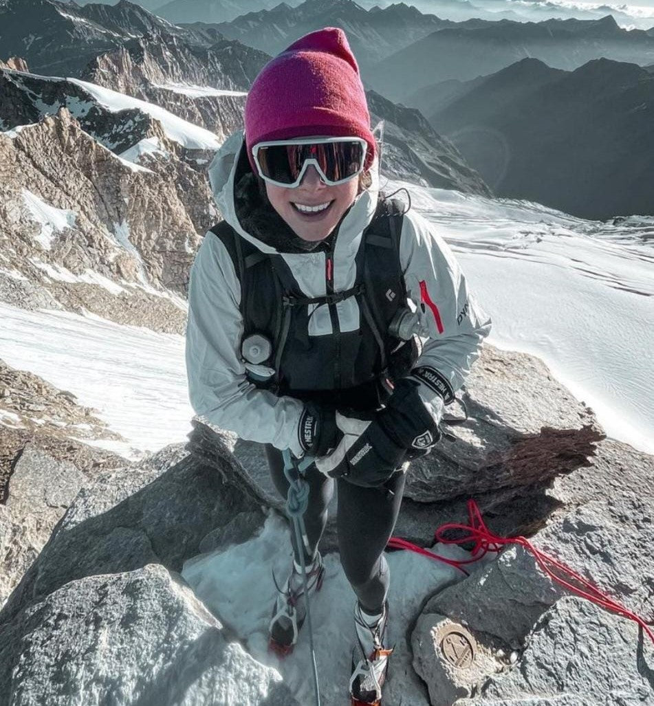 Occhiale da donna per alpinismo a mascherina lente fotocromatica specchiata bianca