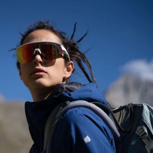 Occhiale da donna per escursionismo ed alpinismo da vista a mascherina lente specchiata