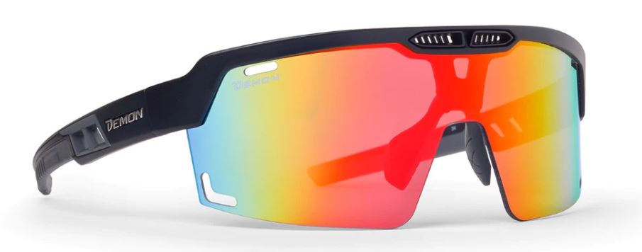Mirrored goggles for hiking with smoke lens and goggle model SPEED VENT