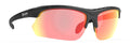 occhiale da running con lenti polarizzate specchiate modello infinite optic 2 nero opaco rosso