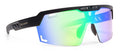 occhiale da running lente specchiata verde modello speed vent nero opaco