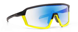 GRAVEL Nero opaco Rim Gialla Lente fotocromatica specchiata Blu