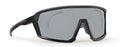 occhiale da uomo da vista per pesca sportiva a mascherina lente specchiata argento modello gravel colore nero opaco