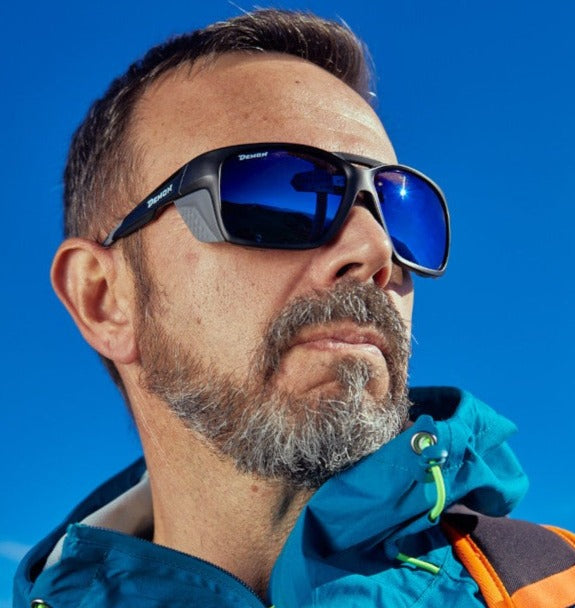 occhiale da uomo per escursionismo protezione dalla luce laterale lenti specchiate modello nature