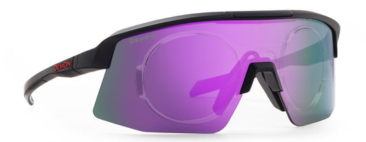 occhiale da vista per ciclismo e running da donna modello roubaix lente specchiata viola