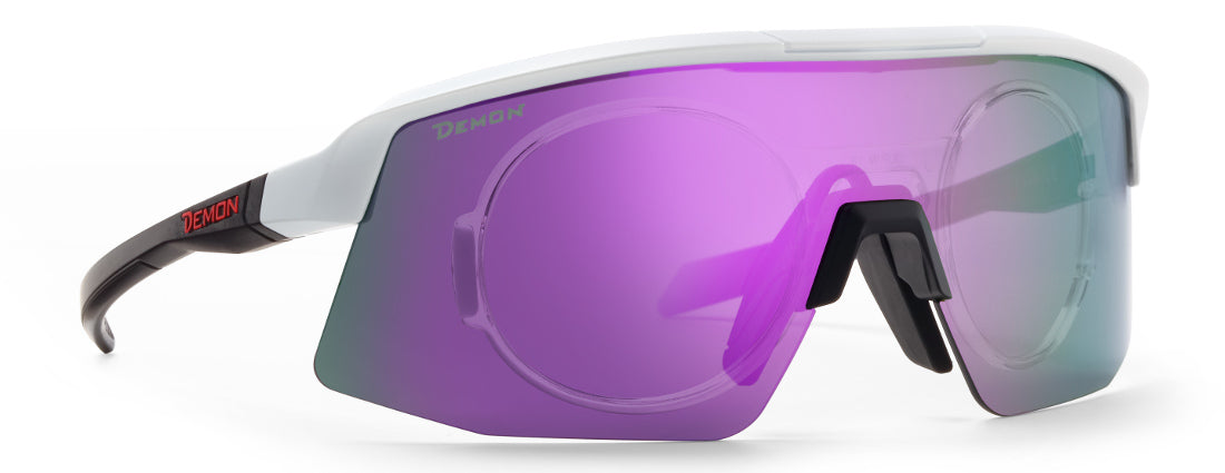 occhiale da vista per running da donna modello roubaix lente specchiata viola