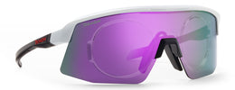 ROUBAIX (In dotazione Clip Vista) Bianco Opaco Nero Lente Specchiata Viola